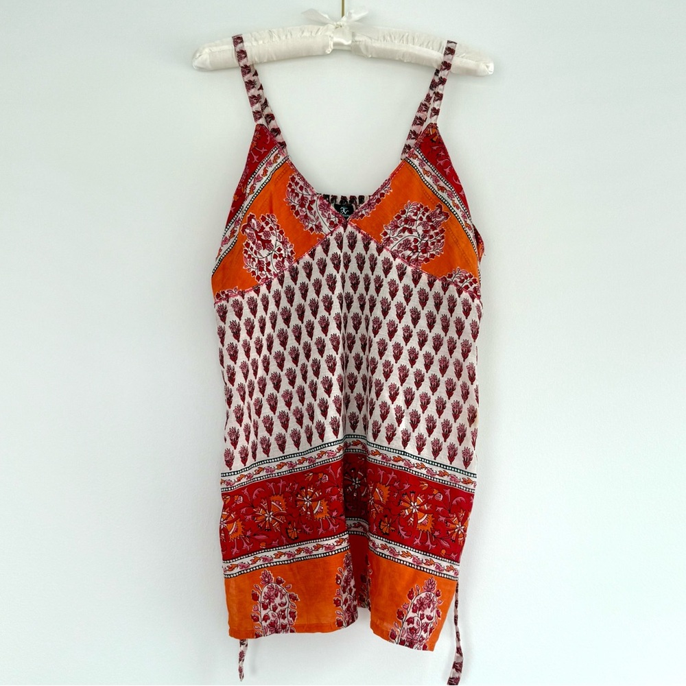 Boho patterned sequin tank